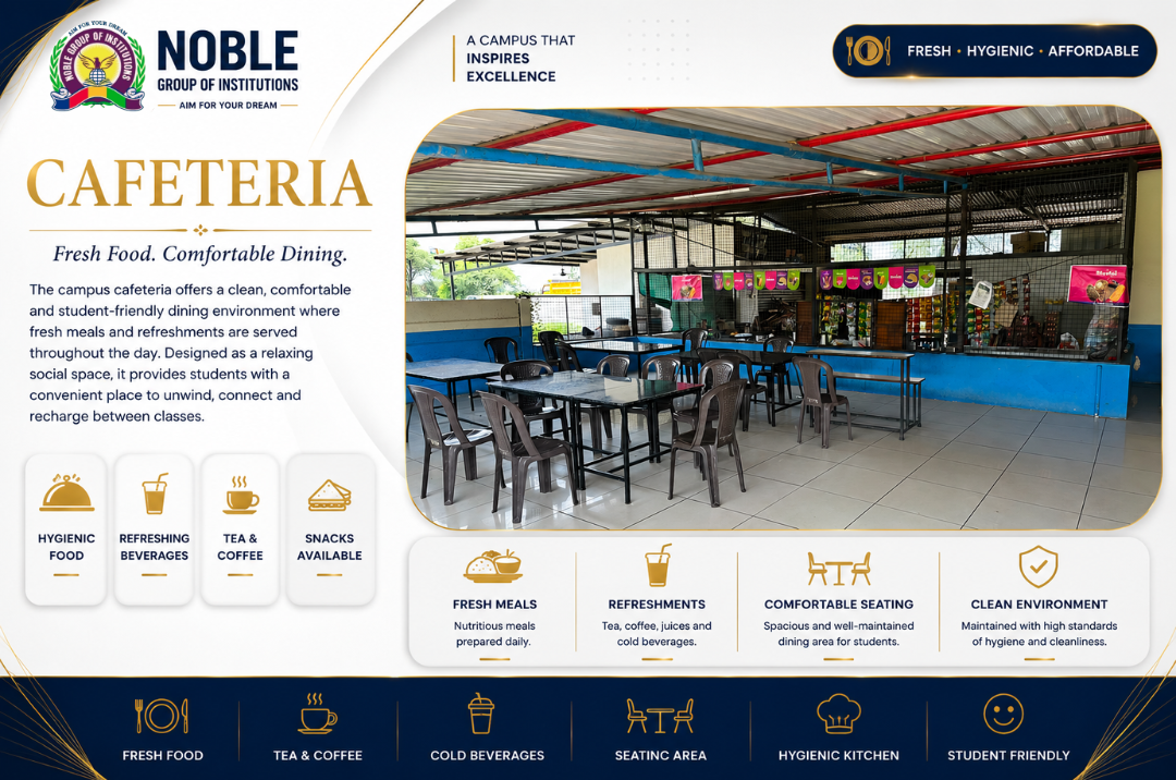 Cafeteria at Noble Group of Institutions